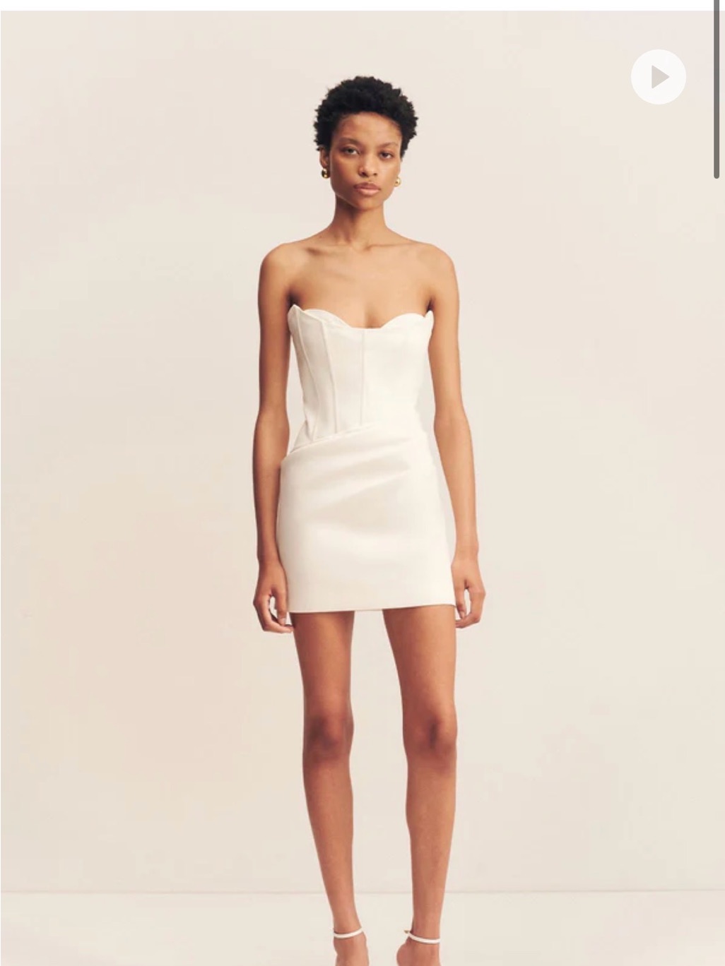 Nwt Oakley Strapless Draped Mini Dress - Ivory
